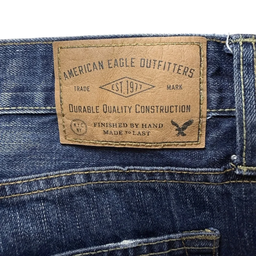 American Eagle Outfitters Mens Original Straight Blue Jeans Medium Wash 36x34
